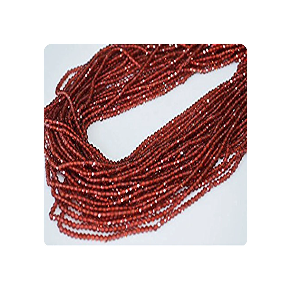 Indian Manufacturer Gemstone Beads 100% Natural Mozambique Garnet Faceted Rondell Beads Size 6MM Wholesale Price
