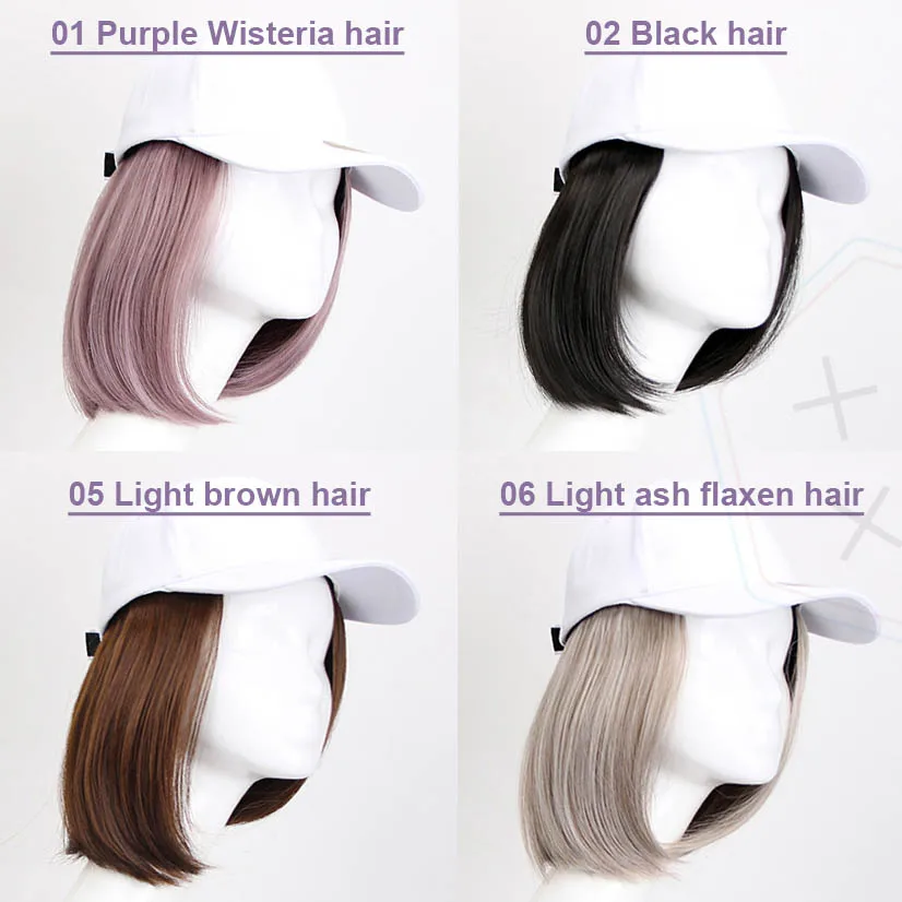 Replaceable short bob custom cap hair hat wigs