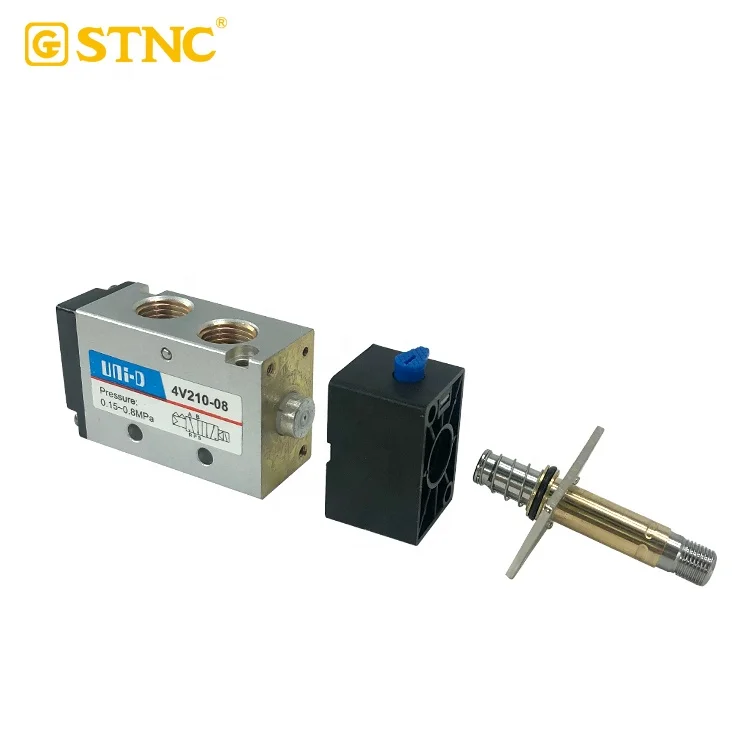 4V210-08 Manufacturer Sale Pneumatic Air Solenoid Valve 5/2G1/4  Power Normal Temperature Origin Aluminum Airtac solenoid  valve