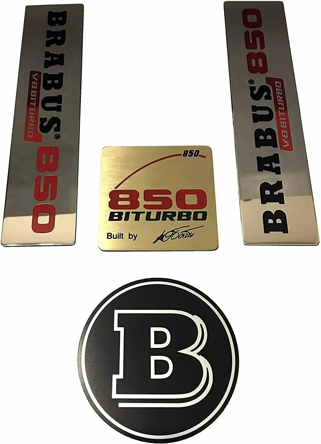 B-Style 850 V8 Biturbo набор эмблем двигателя из 4 шт. подходит для S-Class W222 S63 G-Class W463 G63