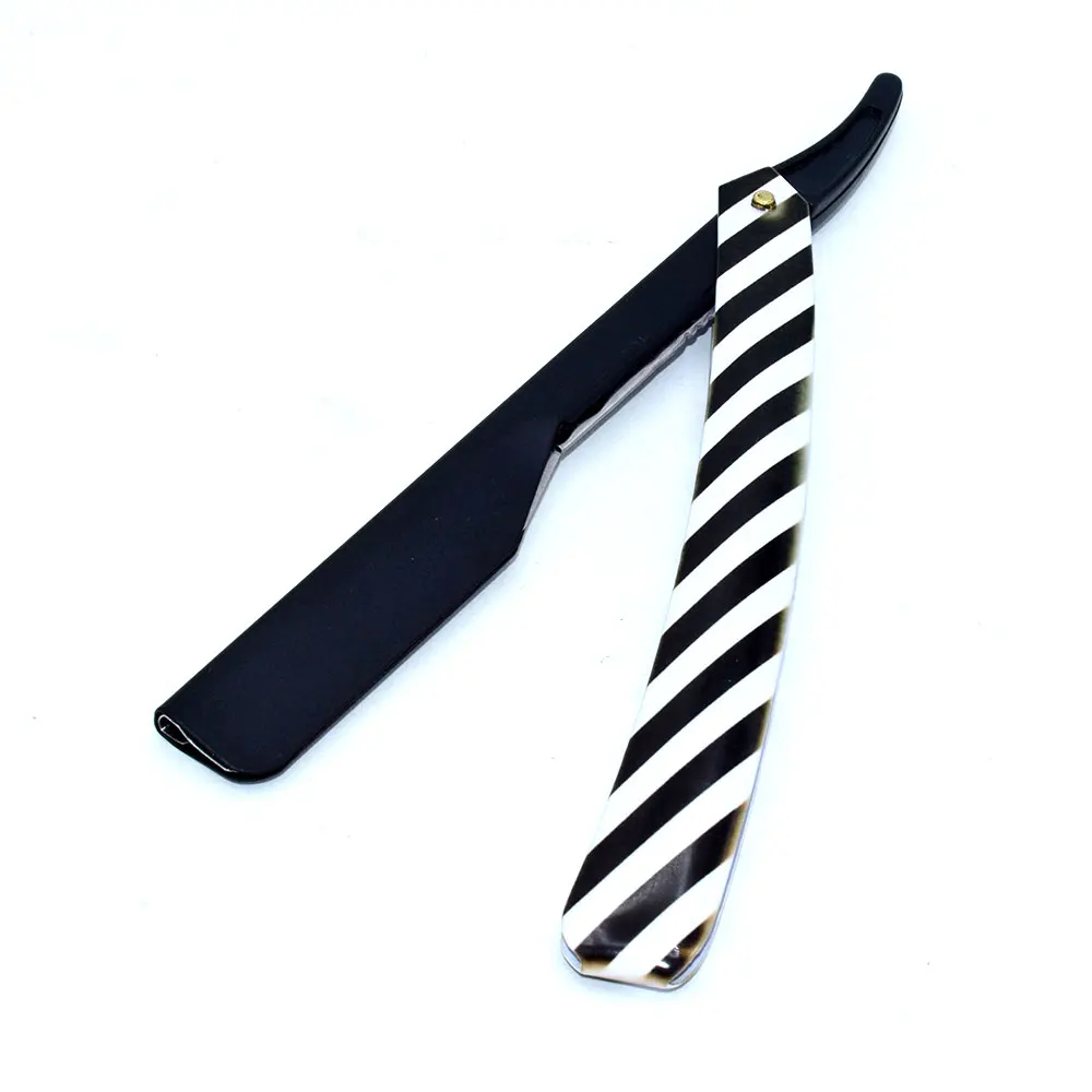 Горячая Распродажа, парикмахерские бритвы в подарок-Дамасские бритвы с костной ручкой буйвола, бритвенные станки