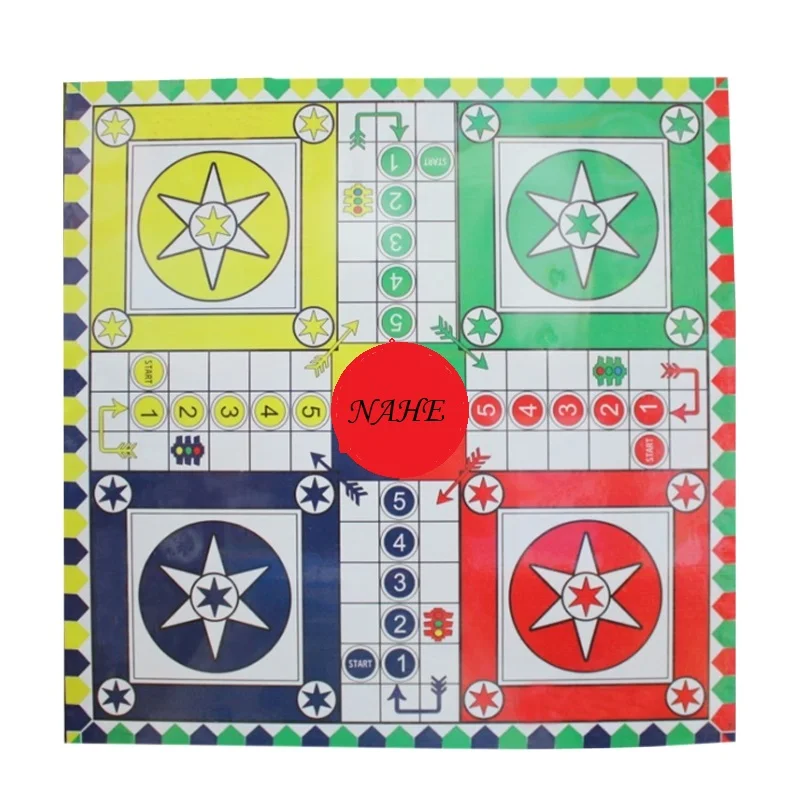 
16x16 дюймов доски карточки складной двусторонний Людо настольная игра 