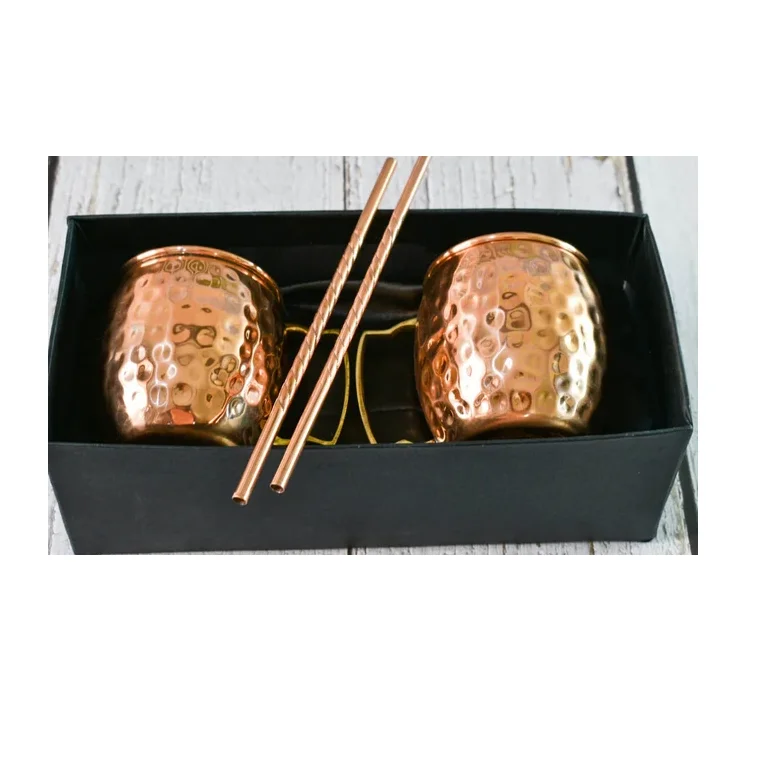 Top Premium Quality 100% Pure Copper Hammered Moscow Mule Mug 550 ml Copper Moscow Mule Mugs by Indian Exporter