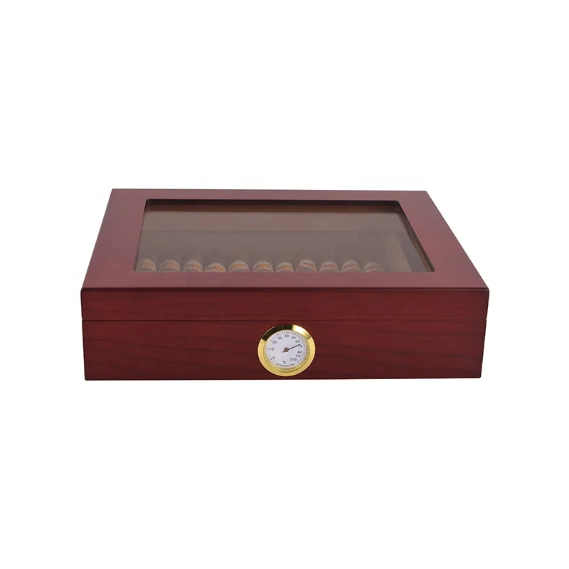 FUREN Top Sale Wooden Cigar Cases Smaller Cherry Color Humidor Box