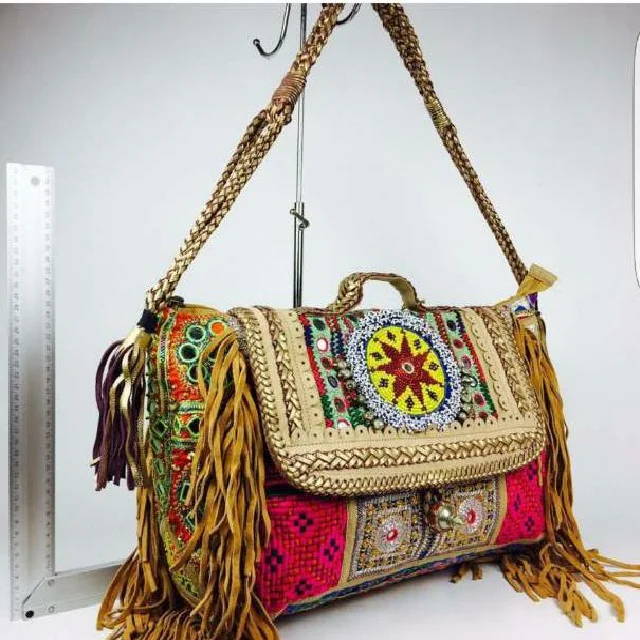 Unique Stylish Decorative Leather Bag Women Gypsy Shoulder Bag