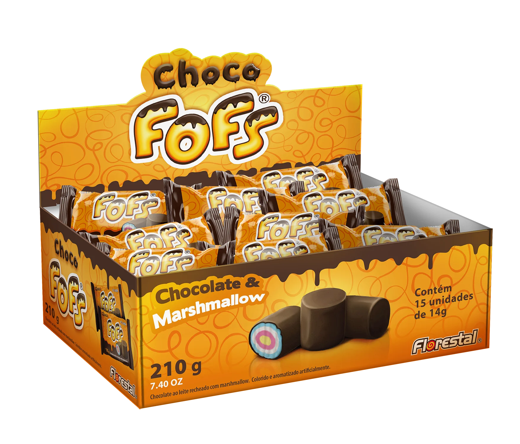 
C1030 - CHOCO FOFS Chocolate Dipped 14g x 15un x 8 displays 