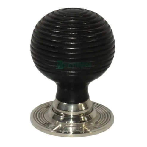Wooden Beehive Door Knobs Mango Wood Door Knobs High Quality Black Colored Knobs Handmade Wholesale Bulk Manufacturer