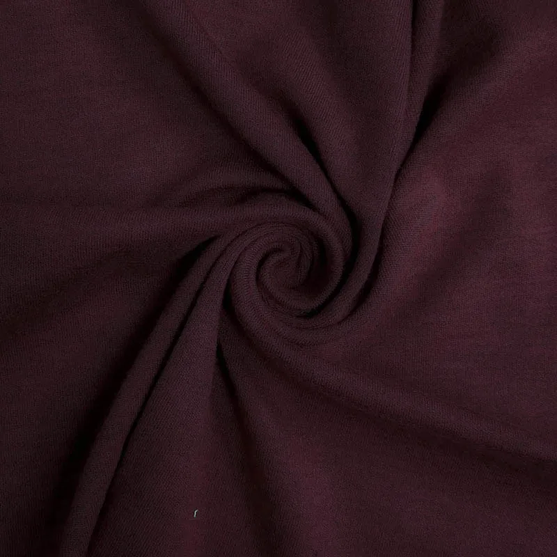Burgundy Dark Rayon Spandex Fabric Ponte Roma - Heavy weight 270 GSM Style 738 From Stylish Fabric