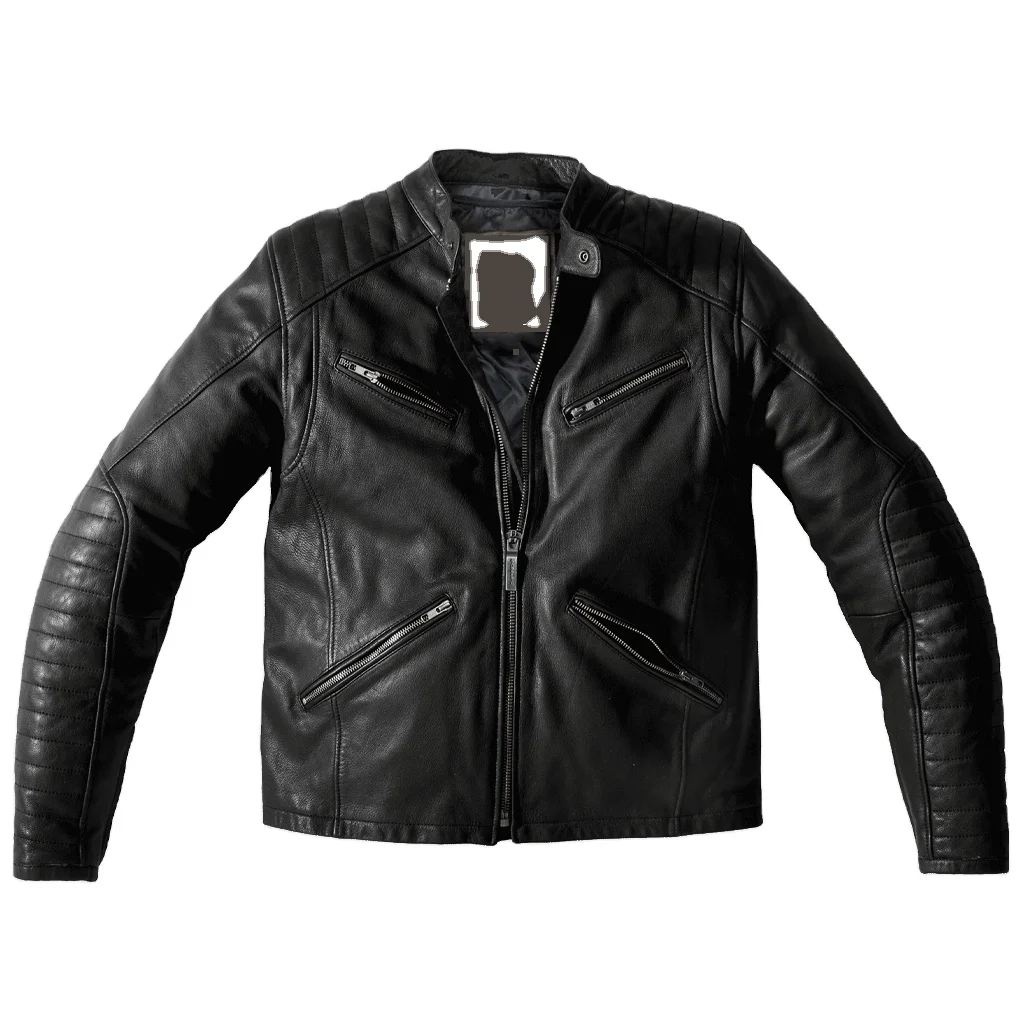 Новинка 2021 мужская повседневная приталенная мотоциклетная козья кожа с воротником-стойкой из воловьей козьей кожи