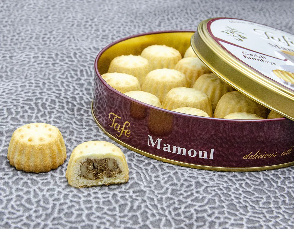 
Tafe Walnut Mamoul Cookies in Gift Tin Box 225g - Code 222 