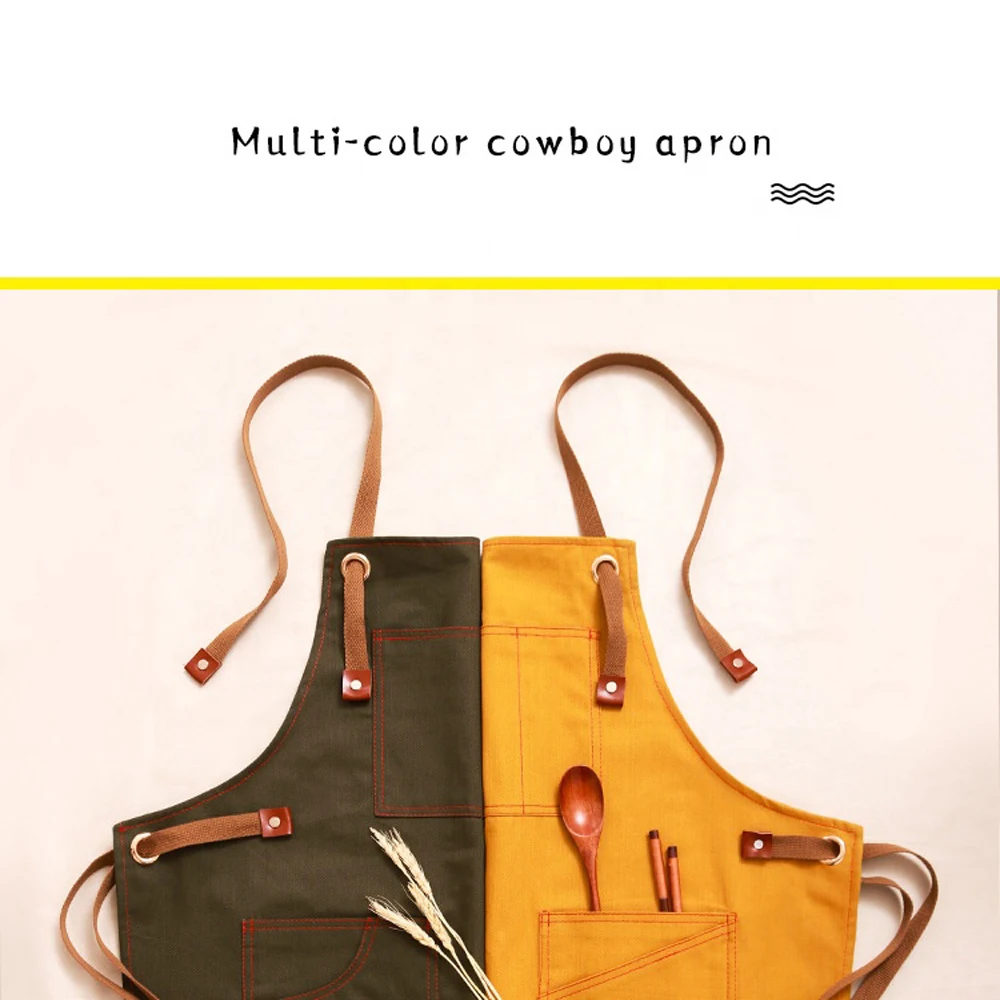 Custom Logo Printing Waist Fashion Apron Restaurant Flower Art Milk Tea Shop Barber Work Clothes Waterproof Hairdressing Cape