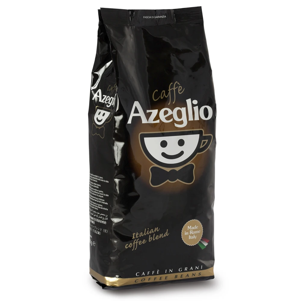 Espresso Coffee Blend Whole Beans Azeglio in 1 kg Bag Made in Italy with a Persistent Cream and Intense Character Wholesale
