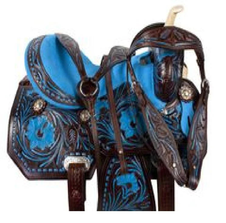 Высококачественное кожаное седло для лошадей в западном стиле
