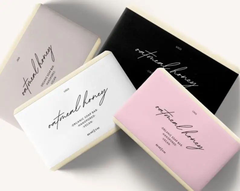 Soap Packaging Wholesale Cheap Custom Printed Eco Friendly Recycled Kraft Soap Paper Label Wrapper Soap Packaging Paper Sleeve