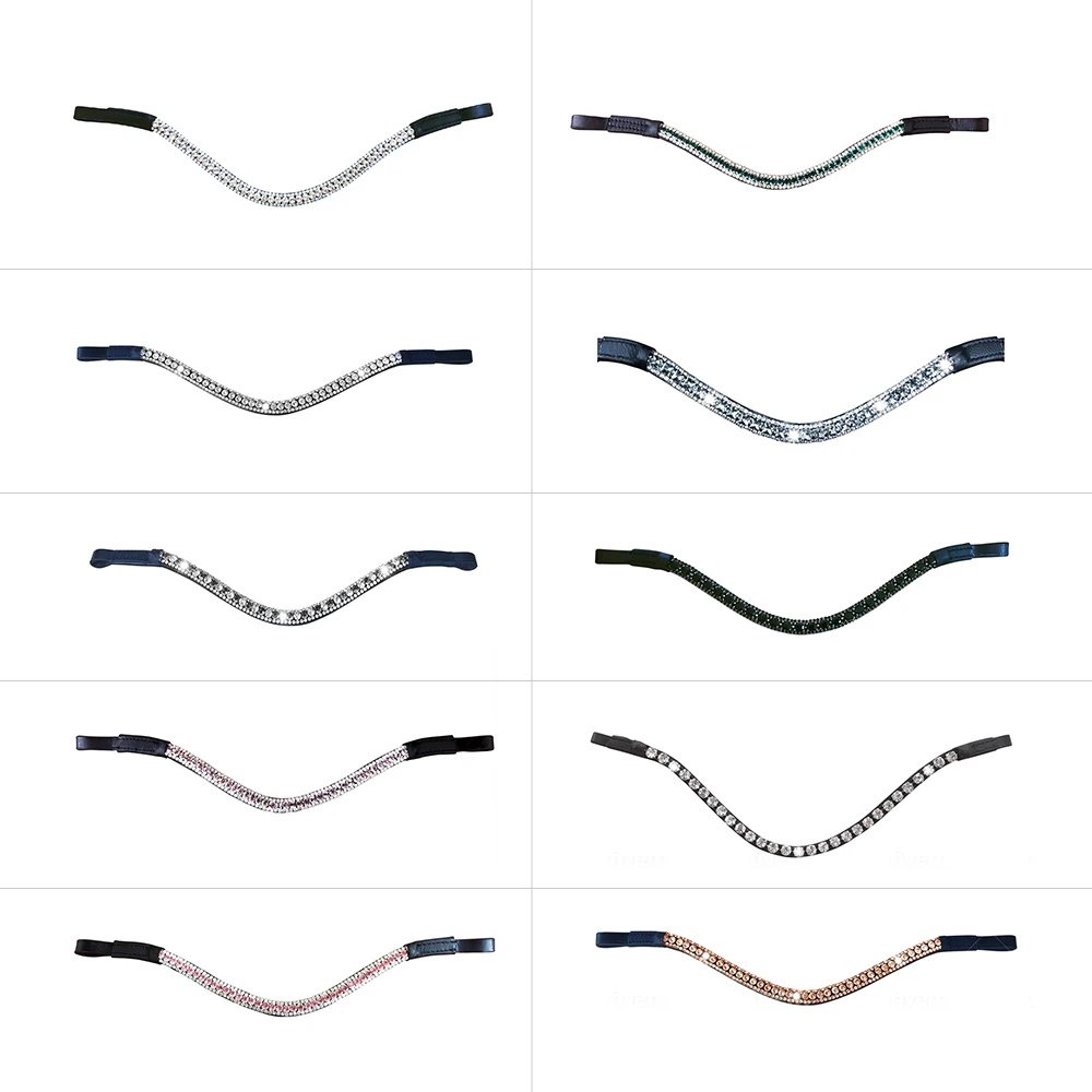 Handmade Genuine Leather Horse Browbands With Baby Pink Crystal Studded Buy At Wholesale Price