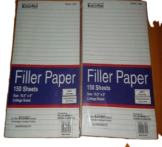 
Filler Paper 100 Loose Sheets Available for Low Price 