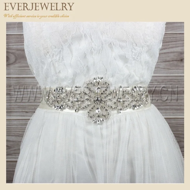 Custom Crystal Stone Wedding Dress Belt High Quality Studded Strap Sash Bridal Belt Wedding Dress
