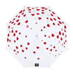 Детский зонт, прозрачный, полуавтоматический, прочный и долговечный, с милым рисунком сердца, 50 см