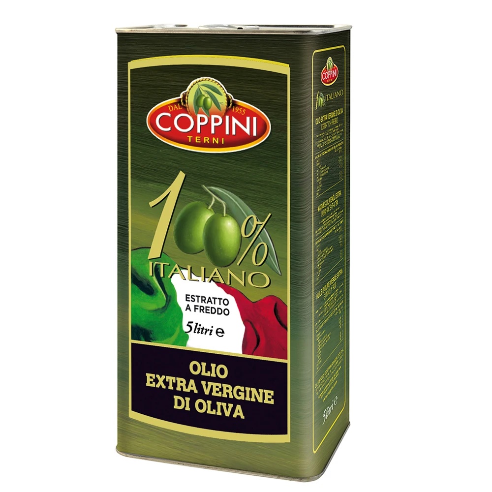 Экстра натуральное оливковое масло COPPINI 100% итальянское Олово 5 л