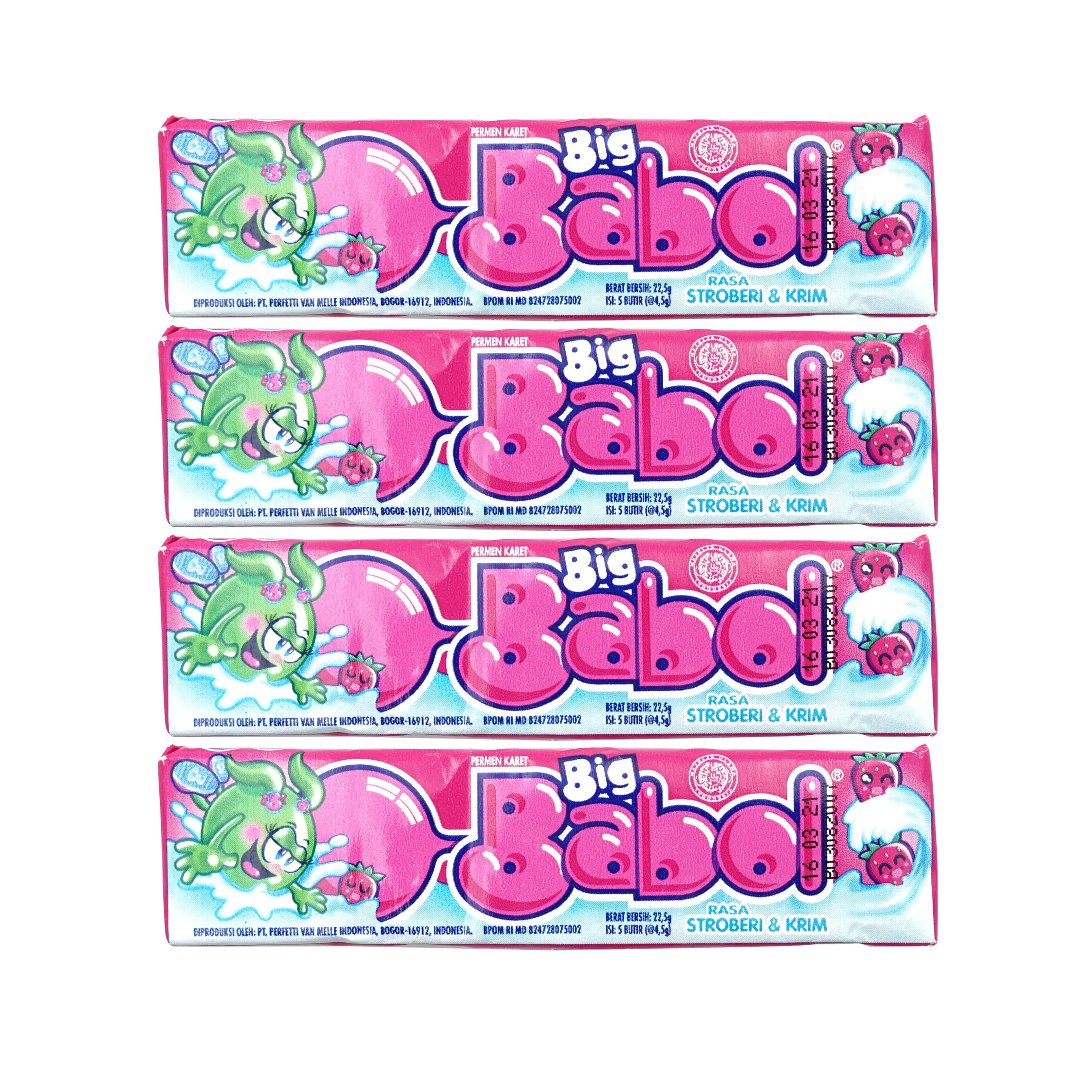 Great Quality Chewing Gum Big Babol Stick 22.5 gr with Strawberry Variant  For adults