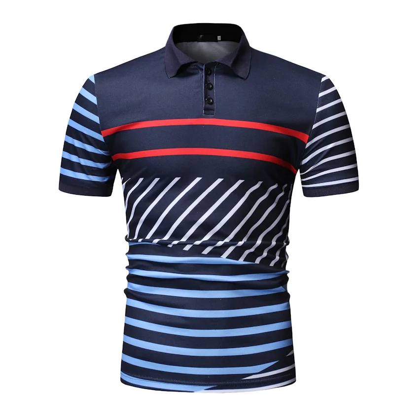 
Dropshipping New Brand Quality Cotton Polos Men Letter printing Polo Brand Men Casual Patchwork Male Polo Clothing 