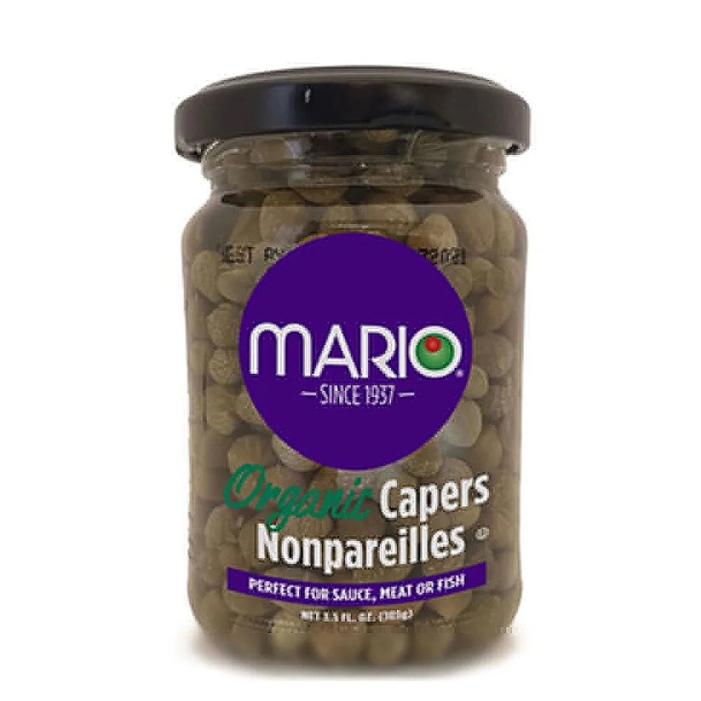Mario Camacho Non-Parelli Organic Capers 3.5oz Jar Perfect For Sauce, Meat Or Fish Premium Quality Growing Capers Jar