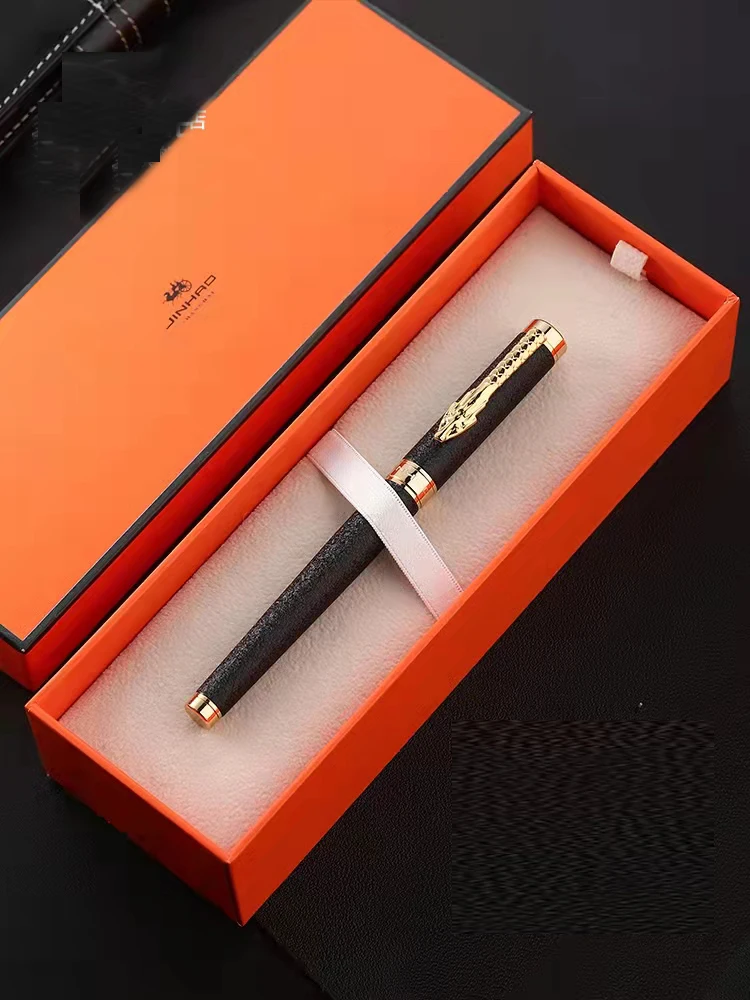 Jinhao 1008 0.7mm portable metal fountain pen dragon head pen clip business writing pen