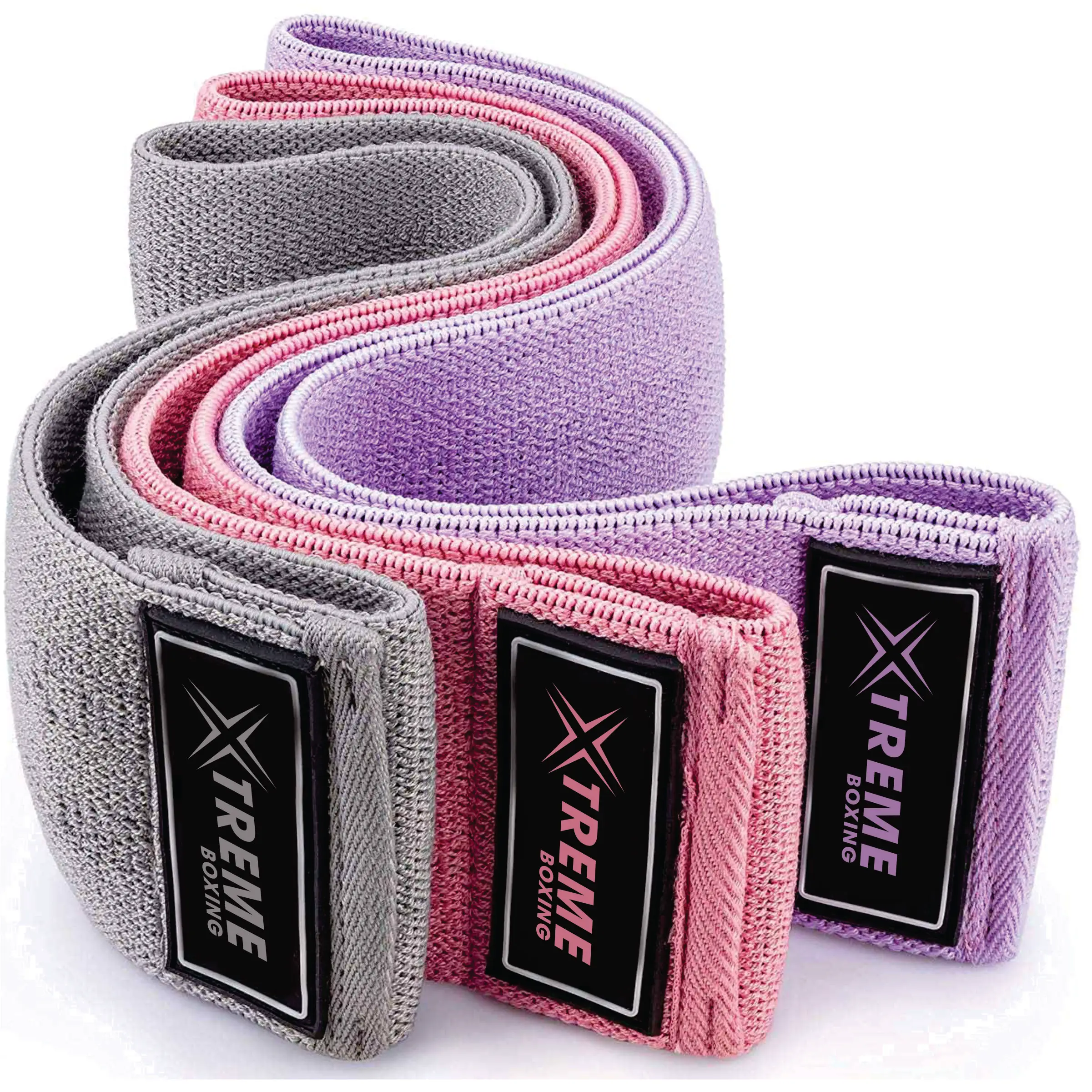 3 Levels Resistance Bands set for Women & Men Fitness, Non-Slip booty band