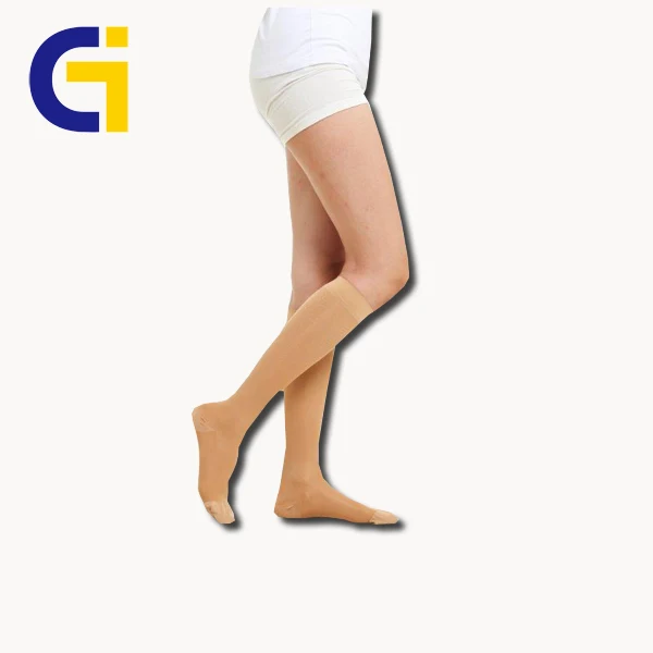 (Класс 2) высокие компрессионные чулки из нейлона для варикозного расширения вен с закрытым носком