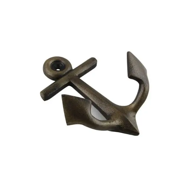 Handmade Antique Anchor Iron Wall Coat Decorative Hooks Hangers Reusable Utility Hat Keys Bags Clothes Heavy Duty Wholesale