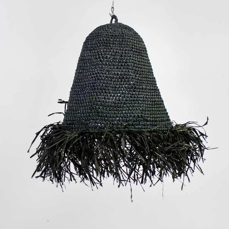 Raffia морской водоросли уличный абажур деревенский нордический ручной работы уютный подвесной из Вьетнама