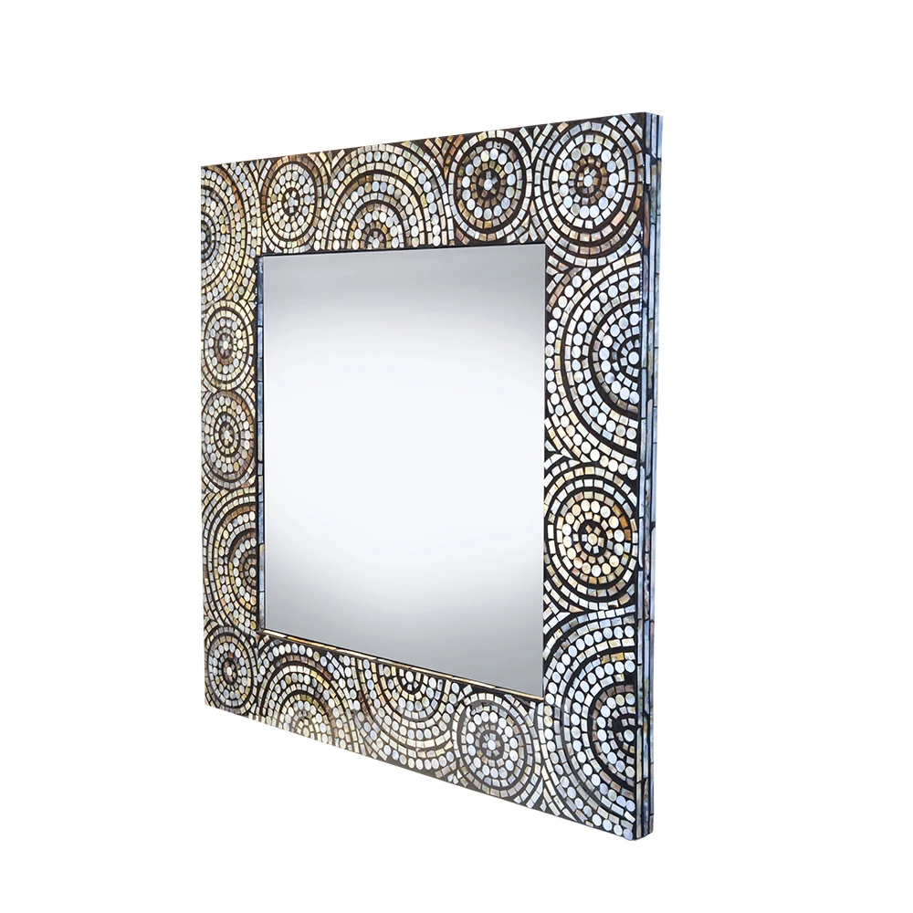 Handicraft High Quality mother of pearl mirrors wall mirror decoration decorative mirror 100% nature