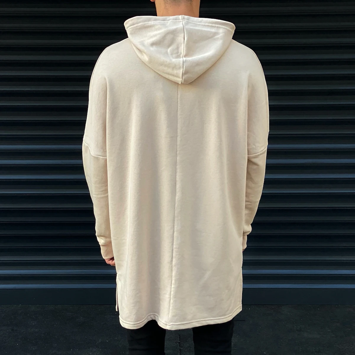 Oversize 30% Pol 70% Cotton 2023 Mens White Long Cut Basic Hoodie High Quality Turkish Fabric Wholesale OEM Product Customized