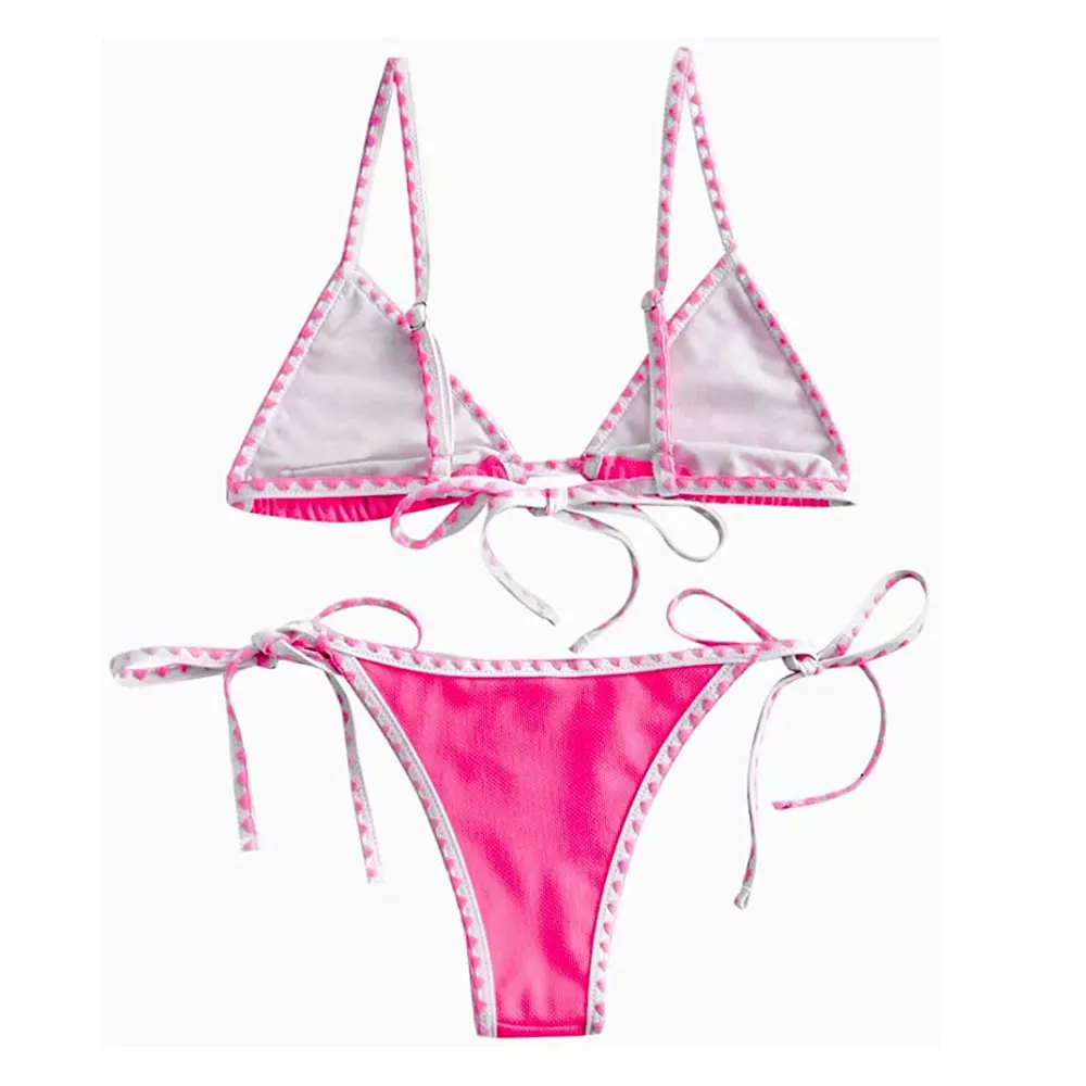 Popular Custom Colors Triangle Top Brand Swimsuit 2 Pieces Bikini Set Women Designer Swimwear