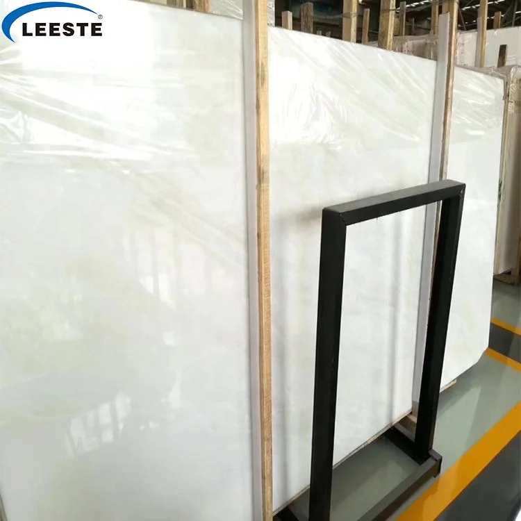 Supper A grade Ice onyx white marble slabs Polished Rhino white slabs and tiles