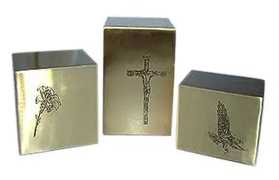 Урна для памятного сундука кремации с изогнутыми Сторонами из латуни металлическая урна похоронного пояса