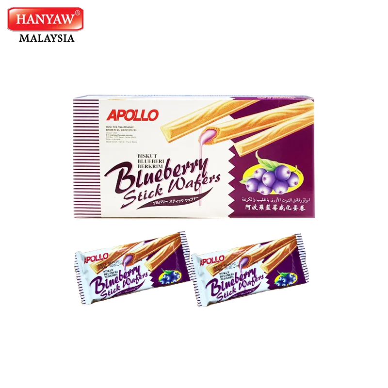 [Malaysia] Fast Shipping + Halal Certified Apollo Blueberry Wafer Sticks (24 Box x 30Pcs x 11g/Ctn)