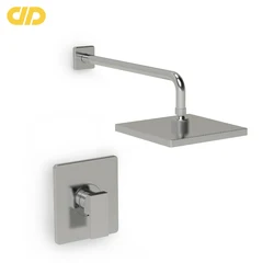 In wall Single handle Shower Faucet Satin Nickel