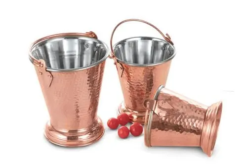 Steel Copper Stainless Steel Curry Serveware Buckets for Home Restaurant Hotel and Catering Ware 500ML 700ML 1200ML