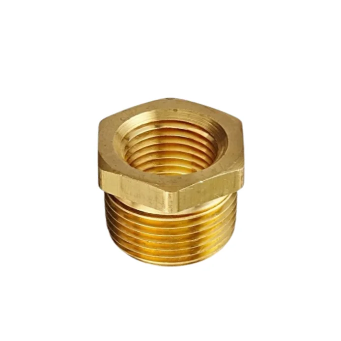 brass hexagon bush 1/2 x 1/4