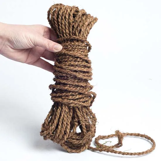  Кокосовое волокно кокосовое кокосовые натуральные скрученные веревки 2PLY 4PLY диаметр 16-18