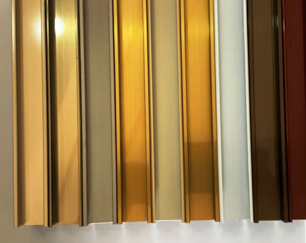 shine gold aluminum profiles at good price from zhonghao company