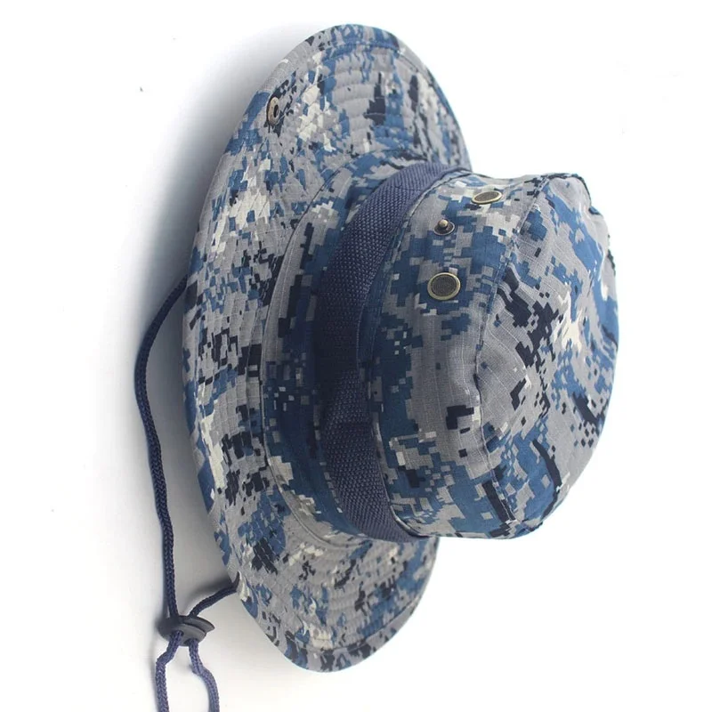 New High Quality Brand Military Camouflage Boonie Hats 26 Colors Outdoor Casual Bucket Hat Hunting Hiking Fishing Climbing Cap