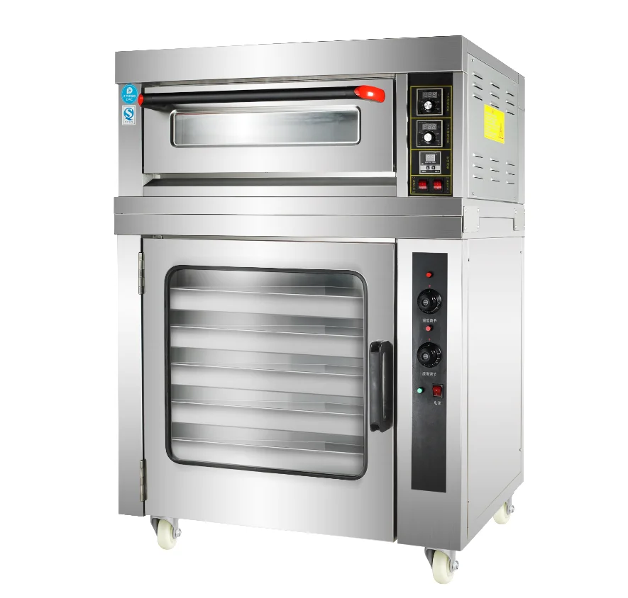 one deck combination 2 in1 electric oven with proofer oven combi oven proofing machine