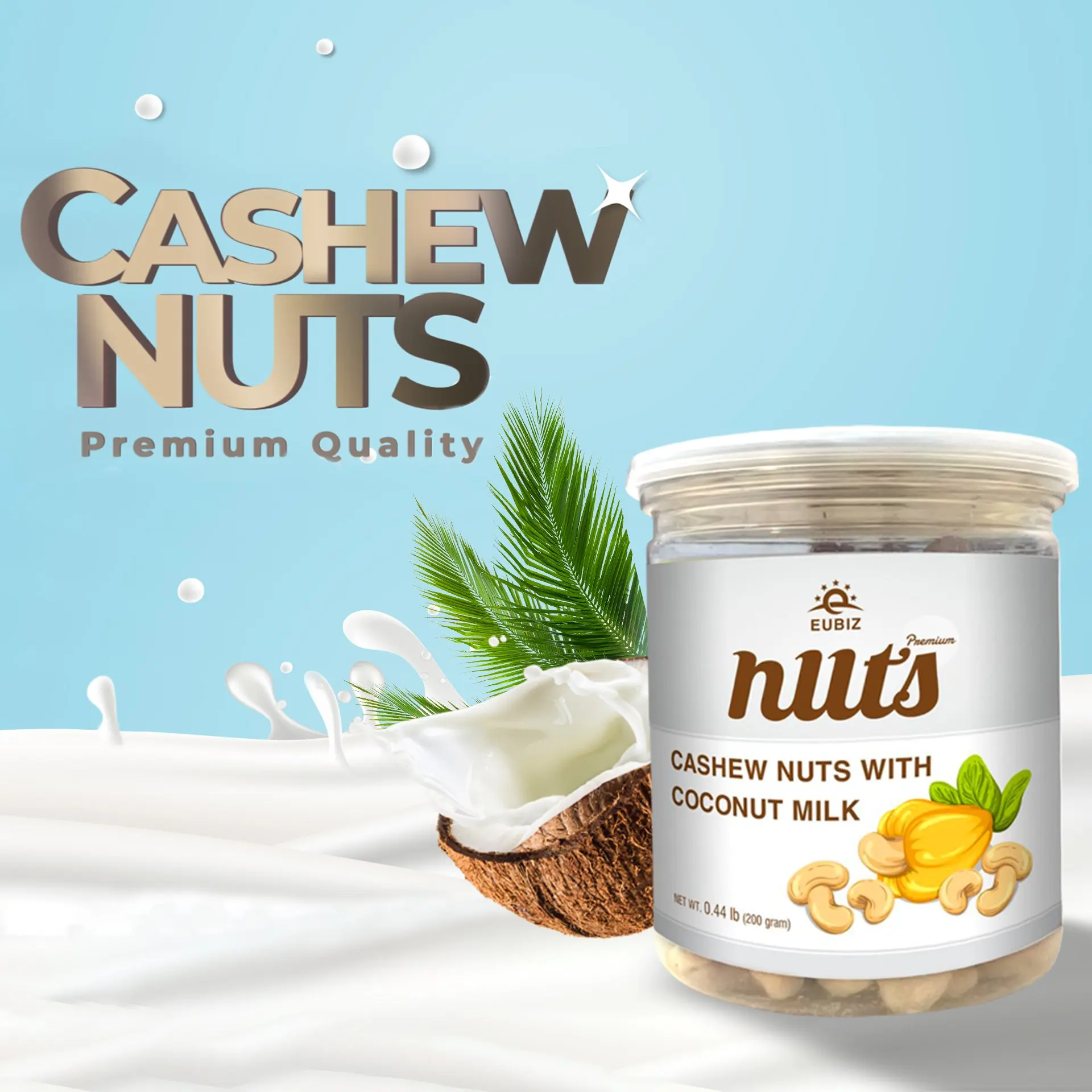 Сушеные жареные орехи кешью 200 г для сельского хозяйства Sub - Premium в коробке