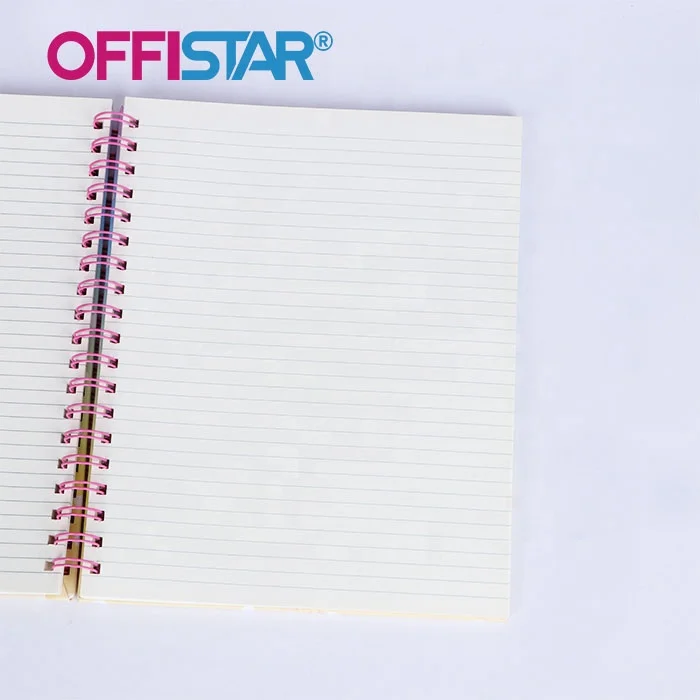 Kawaii Double Spiral Office Students Custom Stationary Notebook A4 B5 With Gradient Colors Cover For Girls Gift