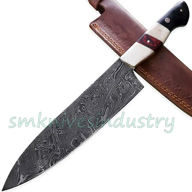 Kitchen Chef Knife BONE/WOOD/ MICARTA Handle Knife Custom Handmade Damascus Steel Durable Kitchen Tools Kitchen Life