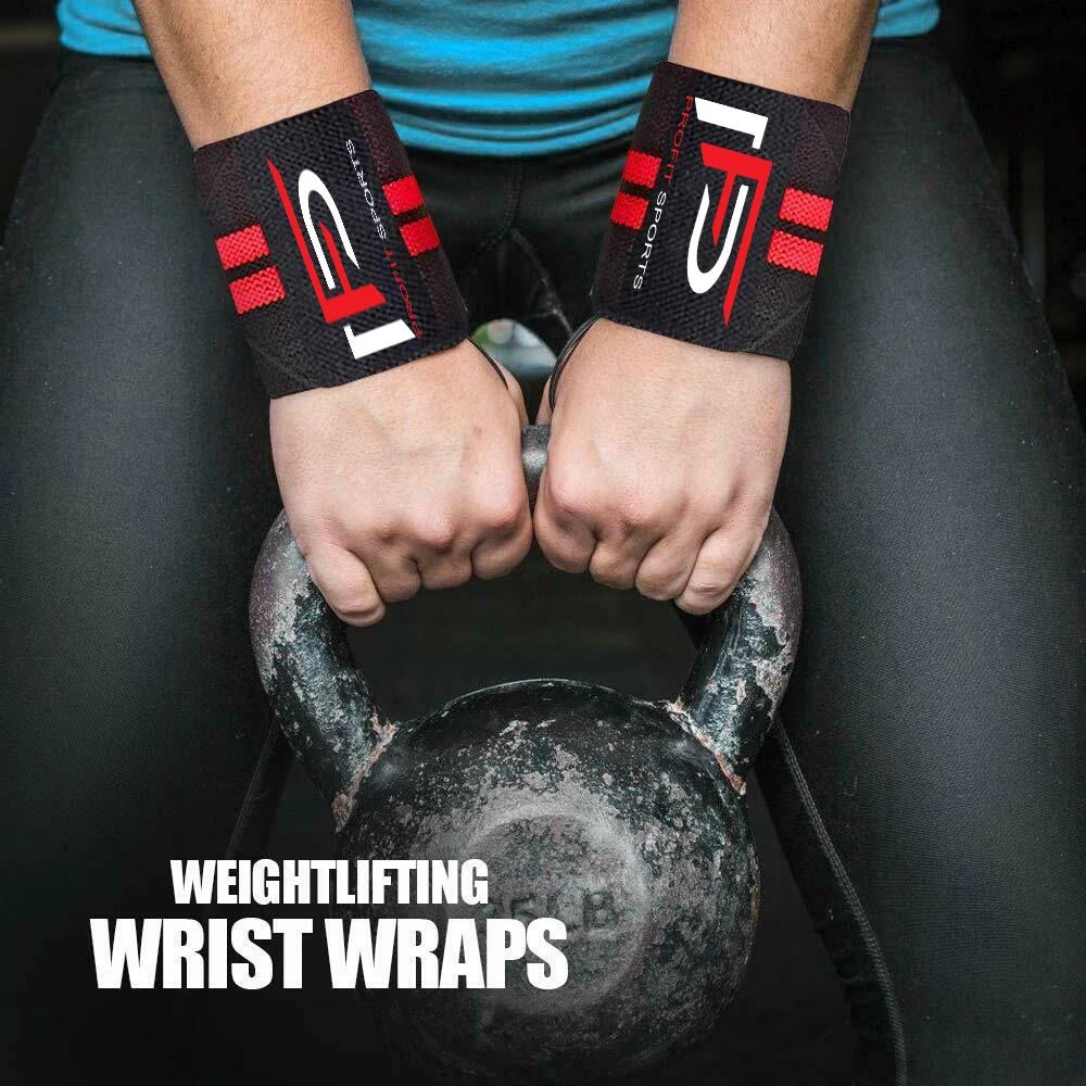 Hot Selling Best Value Gym Weightlifting Wristband Hand Wraps for Strength & Fitness Red And Black Wrist Support and Band