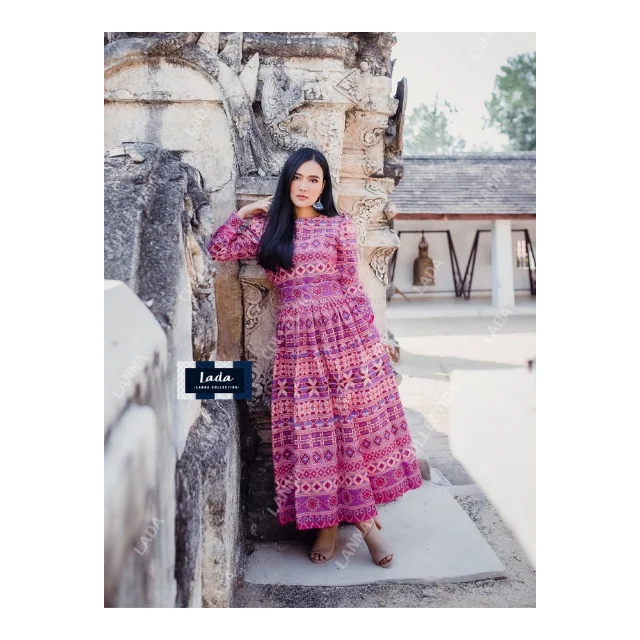 Best Seller Thai Casual Womens Dresses Premium Products Hand Made By Lada Lanna Collection 022 Arkha set