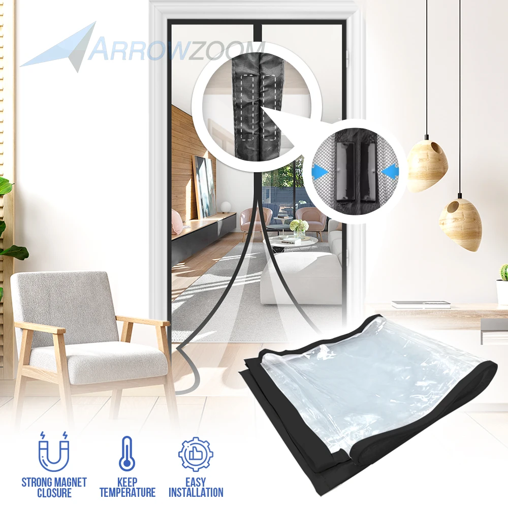 Arrowzoom 1 мм толщиной-3x6,6 Футов. Прозрачная полоса из ПВХ, занавески для склада, теплоизоляция из пластика KK1173